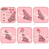 Maxbell Electric Climbing Ladder Santa Claus with Train Track Frame for Home Decor