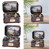 Maxbell Portable Christmas Music Box Rotatable Musical for Decor Desktop Girls A