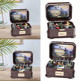 Maxbell Portable Christmas Music Box Rotatable Musical for Decor Desktop Girls A