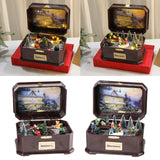 Maxbell Portable Christmas Music Box Rotatable Musical for Decor Desktop Girls A