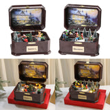 Maxbell Portable Christmas Music Box Rotatable Musical for Decor Desktop Girls A