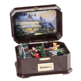 Maxbell Portable Christmas Music Box Rotatable Musical for Decor Desktop Girls A
