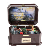 Maxbell Portable Christmas Music Box Rotatable Musical for Decor Desktop Girls A