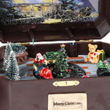 Maxbell Portable Christmas Music Box Rotatable Musical for Decor Desktop Girls A
