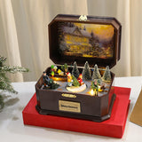 Maxbell Portable Christmas Music Box Rotatable Musical for Decor Desktop Girls B