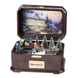 Maxbell Portable Christmas Music Box Rotatable Musical for Decor Desktop Girls B