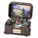 Maxbell Portable Christmas Music Box Rotatable Musical for Decor Desktop Girls B