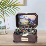 Maxbell Portable Christmas Music Box Rotatable Musical for Decor Desktop Girls B