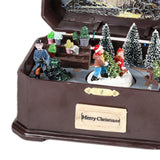 Maxbell Portable Christmas Music Box Rotatable Musical for Decor Desktop Girls B