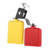 Maxbell Double Mounted Bell Set Noisemaker Percussion Instrument Accessory Style B