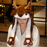 Maxbell Funny Jumping Hat Cosplay Dress up Costume for Christmas Party Girls Boys Deer