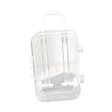 Maxbell Jewelry Organiser Suitcase Shape Portable Treasure Chest Box Keepsake White