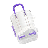 Maxbell Jewelry Organiser Suitcase Shape Portable Treasure Chest Box Keepsake Violet