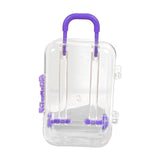 Maxbell Jewelry Organiser Suitcase Shape Portable Treasure Chest Box Keepsake Violet