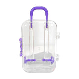 Maxbell Jewelry Organiser Suitcase Shape Portable Treasure Chest Box Keepsake Violet