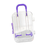 Maxbell Jewelry Organiser Suitcase Shape Portable Treasure Chest Box Keepsake Violet