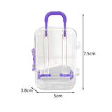 Maxbell Jewelry Organiser Suitcase Shape Portable Treasure Chest Box Keepsake Violet