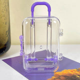 Maxbell Jewelry Organiser Suitcase Shape Portable Treasure Chest Box Keepsake Violet