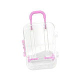 Maxbell Jewelry Organiser Suitcase Shape Portable Treasure Chest Box Keepsake Pink