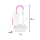 Maxbell Jewelry Organiser Suitcase Shape Portable Treasure Chest Box Keepsake Pink