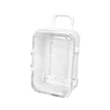 Maxbell mini Suitcases Box Miniature Tiny Jewelry Storage Case Easily Carry White