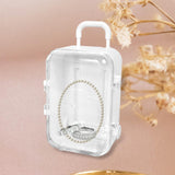 Maxbell mini Suitcases Box Miniature Tiny Jewelry Storage Case Easily Carry White