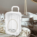 Maxbell mini Suitcases Box Miniature Tiny Jewelry Storage Case Easily Carry White