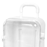 Maxbell mini Suitcases Box Miniature Tiny Jewelry Storage Case Easily Carry White