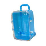 Maxbell mini Suitcases Box Miniature Tiny Jewelry Storage Case Easily Carry Blue