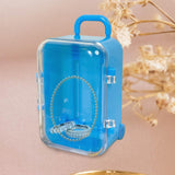 Maxbell mini Suitcases Box Miniature Tiny Jewelry Storage Case Easily Carry Blue