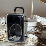 Maxbell mini Suitcases Box Miniature Tiny Jewelry Storage Case Easily Carry Black