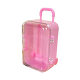 Maxbell mini Suitcases Box Miniature Tiny Jewelry Storage Case Easily Carry Pink