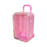 Maxbell mini Suitcases Box Miniature Tiny Jewelry Storage Case Easily Carry Pink