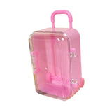 Maxbell mini Suitcases Box Miniature Tiny Jewelry Storage Case Easily Carry Pink