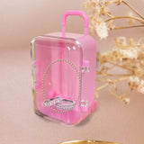 Maxbell mini Suitcases Box Miniature Tiny Jewelry Storage Case Easily Carry Pink