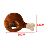 Maxbell Lovely Chicken Drumstick Plush Hat Novelty Hats Headgear Party Costume Hat