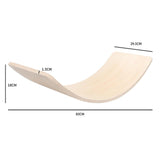 Maxbell Balancing Board Seesaw Wood Montessori Toy Workout Board for Home Gifts Light Wood