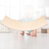 Maxbell Balancing Board Seesaw Wood Montessori Toy Workout Board for Home Gifts Light Wood