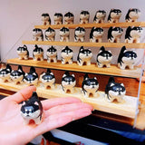 Maxbell Small Wooden Carving Dog Statue Animal Sculpture for Desktop Cabinet Decor