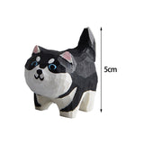 Maxbell Small Wooden Carving Dog Statue Animal Sculpture for Desktop Cabinet Decor