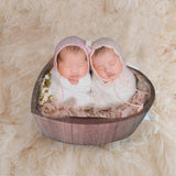 Maxbell Newborn Infants Photography Props Wooden Bathtub Heart Shape Multi Purpose