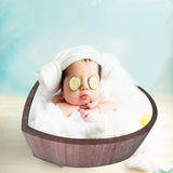 Maxbell Newborn Infants Photography Props Wooden Bathtub Heart Shape Multi Purpose