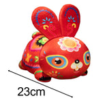 Maxbell Rabbit Plush Toy Cartoon Ornament Plush Animal Doll for New Year Style D