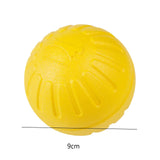 Maxbell EVA Dog Chew Ball Toys Yellow Bite Resistant for Dogs Training Playing 9cm Ball