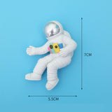 Maxbell Novelty Refrigerator Magnets Waving Astronaut Astronaut for Kitchen Argent