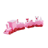 Maxbell Christmas Train Train Decor Crafts for Indoor Decoration Birthday Gift Pink