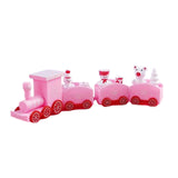 Maxbell Christmas Train Train Decor Crafts for Indoor Decoration Birthday Gift Pink