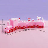 Maxbell Christmas Train Train Decor Crafts for Indoor Decoration Birthday Gift Pink