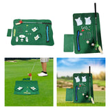 Maxbell Mini Kids Golf Clubs Set Golf Training Indoor Games for Park Lawn Children with Red Figures