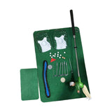 Maxbell Mini Kids Golf Clubs Set Golf Training Indoor Games for Park Lawn Children with Green Figures